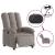Fotoliu rabatabil electric, gri taupe, material textil GartenMobel Dekor