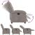 Fotoliu rabatabil electric, gri taupe, material textil GartenMobel Dekor