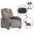Fotoliu electric de masaj rabatabil, gri taupe, textil GartenMobel Dekor
