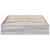 Cadru de pat cu sertare, gri sonoma, 135x190 cm, lemn prelucrat GartenMobel Dekor