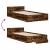 Cadru de pat cu sertar stejar fumuriu 90x190 cm lemn prelucrat GartenMobel Dekor