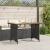 Masă de grădină cu blat din lemn, negru 110x68x70 cm poliratan GartenMobel Dekor