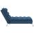 Șezlong de masaj cu perne, albastru, material textil GartenMobel Dekor