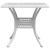 Masă de grădină, alb, 80x80x75 cm, aluminiu turnat GartenMobel Dekor