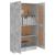 Bibliotecă, gri beton, 82,5 x 30,5 x 150 cm, PAL GartenMobel Dekor