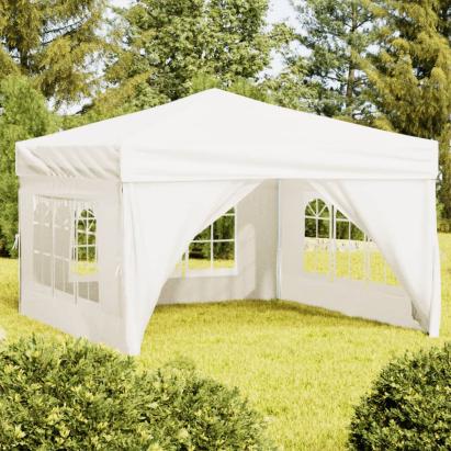 Cort pliabil pentru petrecere, pereți laterali, crem, 3x3 m GartenMobel Dekor