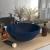 Chiuvetă baie lux albastru închis mat 32,5x14cm ceramică rotund GartenMobel Dekor