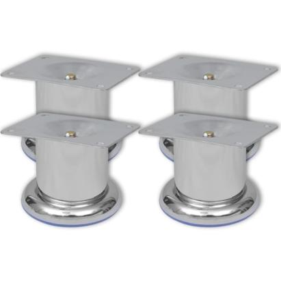 Picioare rotunde de canapea din crom 60 mm, 4 buc. GartenMobel Dekor