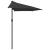 Umbrelă de balcon tijă aluminiu negru 270x144x222cm semicerc GartenMobel Dekor