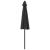 Umbrelă de balcon tijă aluminiu negru 270x144x222cm semicerc GartenMobel Dekor