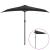 Umbrelă de balcon tijă aluminiu negru 270x144x222cm semicerc GartenMobel Dekor