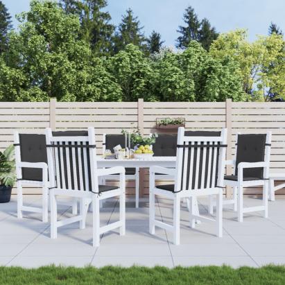 Perne cu spătar mic, 6 buc., negru, 100x50x3 cm, textil oxford GartenMobel Dekor