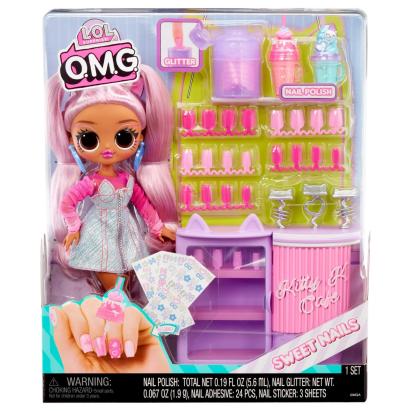 L.O.L. SURPRISE! OMG SWEET NAILS KITTY K CAFÉ SET PAPUSA CU ACCESORII SuperHeroes ToysZone