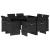 Set mobilier de grădină cu perne, 9 piese, negru, poliratan GartenMobel Dekor
