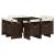 Set mobilier de grădină cu perne, 9 piese, maro, poliratan GartenMobel Dekor