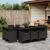 Set mobilier de exterior cu perne, 11 piese, negru, poliratan GartenMobel Dekor