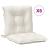 Perne scaun cu spătar scund 6buc. melanj crem 100x50x7cm textil GartenMobel Dekor