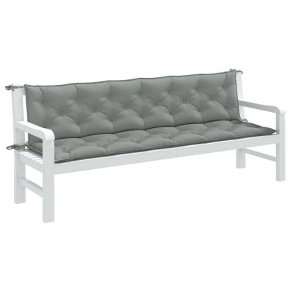 Pernă bancă de grădină 2db melanj gri deschis 200x50x7cm textil GartenMobel Dekor