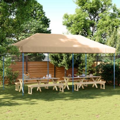 Cort de petrecere pliabil Pop-Up, 580x292x315 cm, bej GartenMobel Dekor