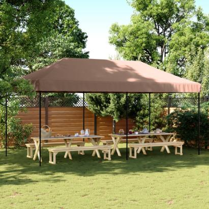 Cort de petrecere pliabil Pop-Up, 580x292x315 cm, maro GartenMobel Dekor