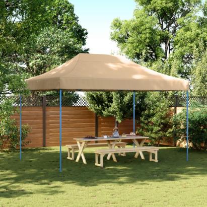 Cort de petrecere pliabil Pop-Up, 410x279x315 cm, bej GartenMobel Dekor