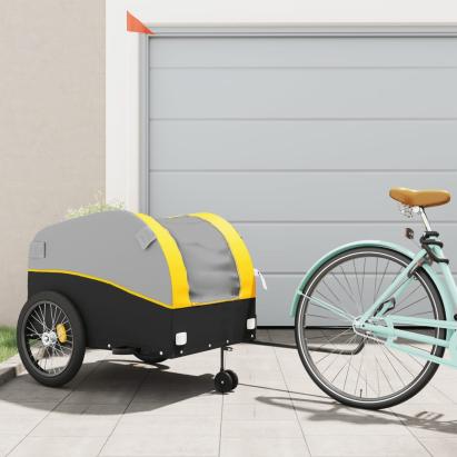 Remorcă pentru biciclete, negru și galben, 45 kg, fier GartenMobel Dekor