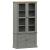 Vitrină de sticlă VIGO, gri, 85x35x170 cm, lemn masiv de pin GartenMobel Dekor