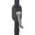 Umbrelă de balcon tijă aluminiu negru 300x155x223cm semirotund GartenMobel Dekor