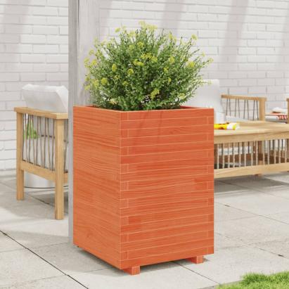 Jardinieră de grădină, maro ceruit 50x50x72,5 cm lemn masiv pin GartenMobel Dekor