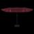 Umbrelă de soare două capete, cu LED-uri, roșu bordo 449x245 cm GartenMobel Dekor