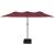Umbrelă de soare două capete, cu LED-uri, roșu bordo 449x245 cm GartenMobel Dekor