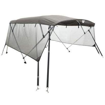 Parasolar Bimini 3 arcuri pereți din plasă 183x(170-182)x137 cm GartenMobel Dekor