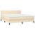 Pat box spring cu saltea, crem, 160x200 cm, material textil GartenMobel Dekor
