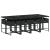Set mobilier de grădină cu perne, 9 piese, negru, poliratan GartenMobel Dekor