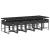 Set mobilier de exterior cu perne, 11 piese, negru, poliratan GartenMobel Dekor