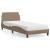 Pat cu saltea, cappuccino, 90x200 cm piele ecologică GartenMobel Dekor