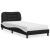 Pat cu saltea, negru și alb, 80x200 cm, piele ecologică GartenMobel Dekor