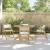 Scaune bistro pliabile, 4 buc., cu perne alb crem, bambus GartenMobel Dekor