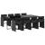 Set mobilier de grădină cu perne, 9 piese, negru, poliratan GartenMobel Dekor