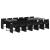 Set mobilier de grădină cu perne, 13 piese, negru, poliratan GartenMobel Dekor