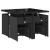 Set mobilier de grădină cu perne, 9 piese, negru, poliratan GartenMobel Dekor
