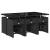Set mobilier de exterior cu perne, 11 piese, negru, poliratan GartenMobel Dekor