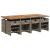 Set mobilier de grădină cu perne, 13 piese, gri, poliratan GartenMobel Dekor