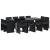 Set mobilier de grădină cu perne, 13 piese, negru, poliratan GartenMobel Dekor