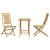 Set mobilier bistro, 3 piese, bambus GartenMobel Dekor