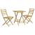 Set mobilier bistro, 3 piese, bambus GartenMobel Dekor