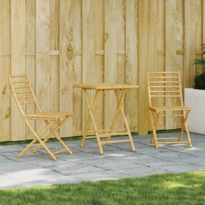 Set mobilier bistro, 3 piese, bambus GartenMobel Dekor