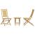 Set mobilier bistro, 3 piese, bambus GartenMobel Dekor