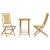 Set mobilier bistro, 3 piese, bambus GartenMobel Dekor