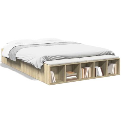 Cadru de pat, stejar sonoma, 150x200 cm, lemn prelucrat GartenMobel Dekor